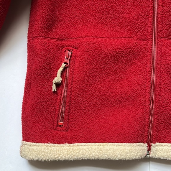 Vintage Old Navy Fleece Hoodie Jacket Red Size 10 - Picture 2 of 8